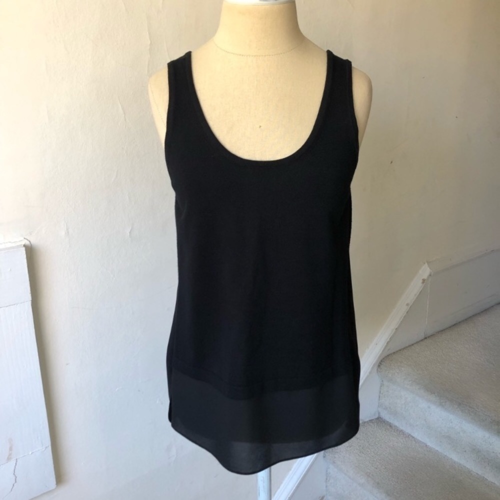 Nicole Miller Layered Knit Sleeveless Sweater Tank